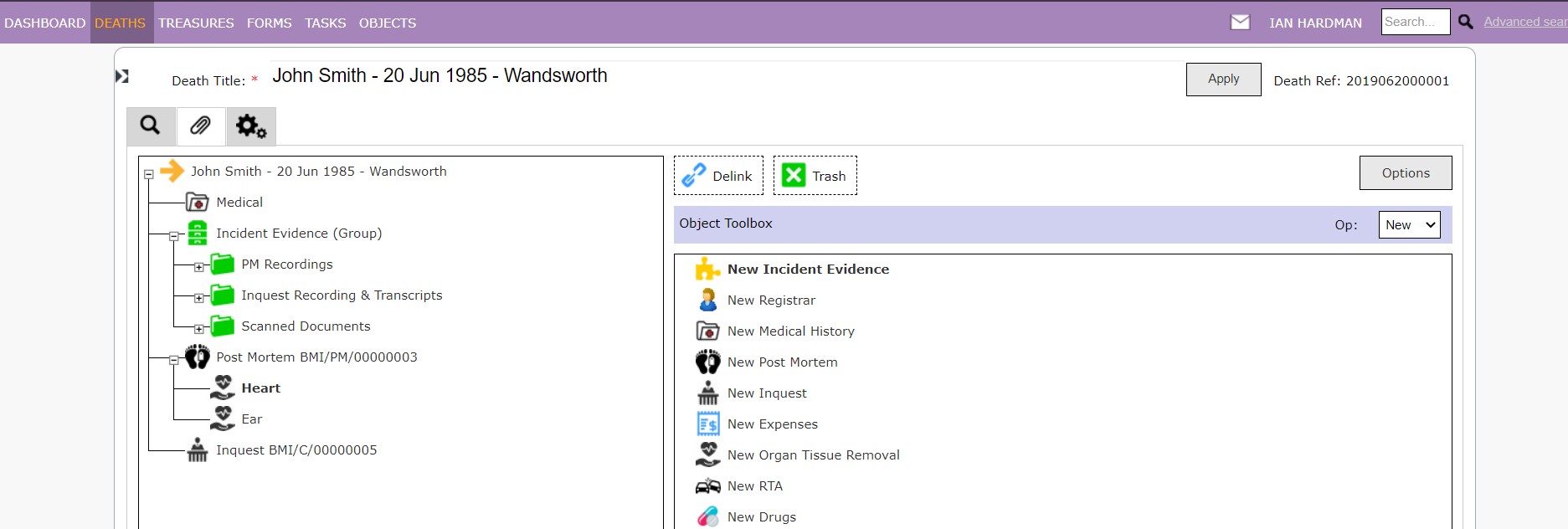  Coroners Case Management