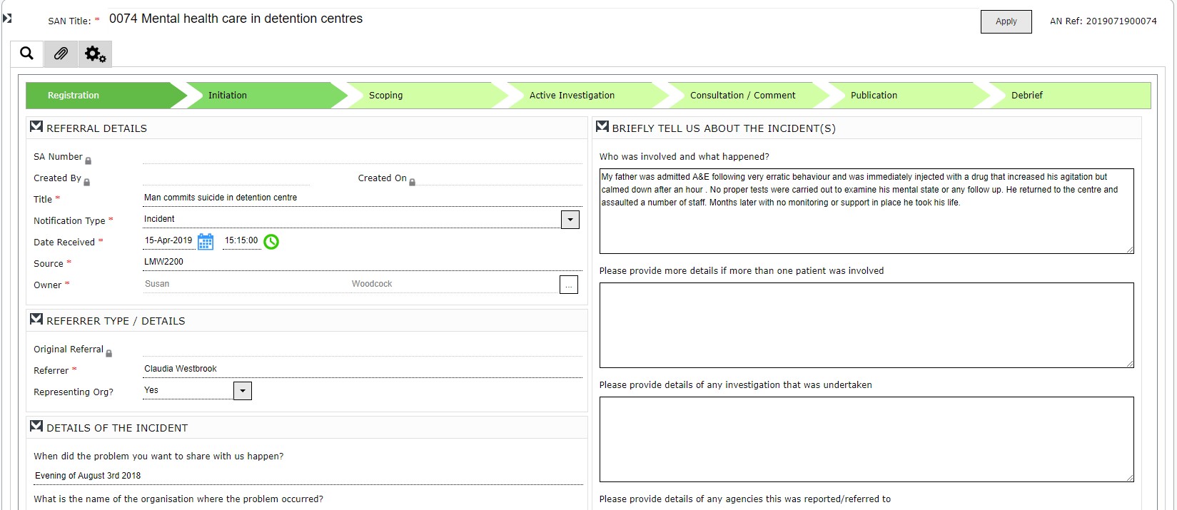  health and safety case management